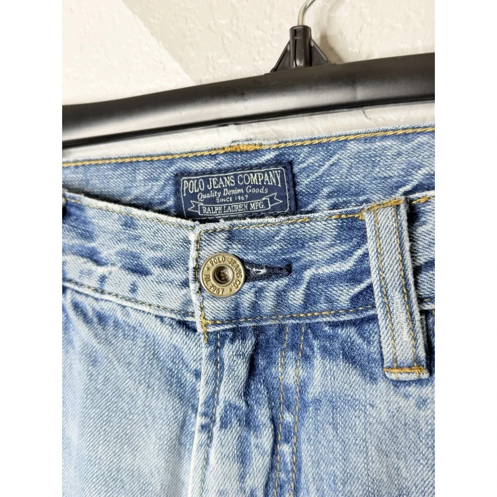 Polo Jeans Co Ralph Lauren Men's 34x32 Light Wash Straight Leg Denim Jeans